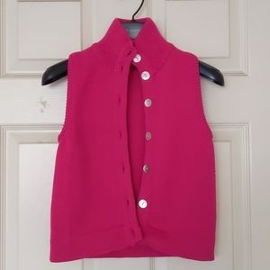 NWOT. Club Monaco High neck knit vest with buttons.